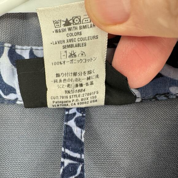 Vintage PATAGONIA Broken Twill Jacket Women's Size Medium Slate Blue/Gray - Picture 10 of 13